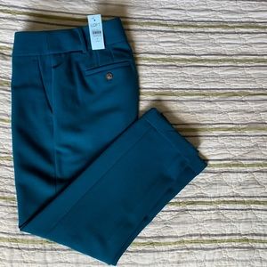 LOFT NWT Petite Cuffed Slim Pencil Pants in Curvy Fit - 4P Blue Coral Color